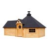 Kota finlandais barbecue 16,5 m² avec extension 3,57 m²