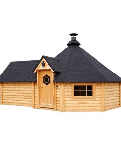 Kota finlandais barbecue 16,5 m² avec extension 3,57 m²