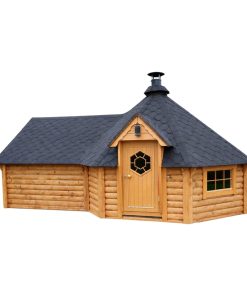Kota finlandais barbecue 16,5 m² avec extension 3,57 m²