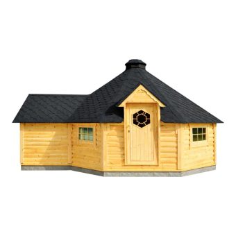 Kota finlandais barbecue 16,5 m² avec extension 3,57 m²