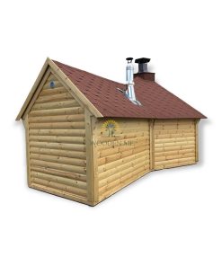 9,2 m² Cabane grill avec sauna dans une extension de 2,5 m :