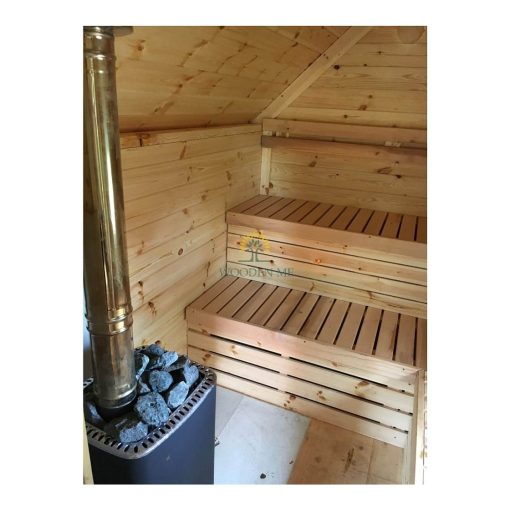9,2 m² Cabane grill avec sauna dans une extension de 2,5 m :