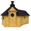 Chalet Barbecue Finlandais 9.2 m² avec Sauna 2.5 m