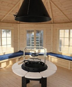 Pavillon barbecue en bois 14,9 m²