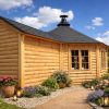Chalet barbecue bois 9.2 m² + extension 4.75 m²