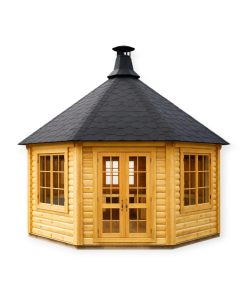 Pavillon barbecue en bois 14,9 - 16.5 m²