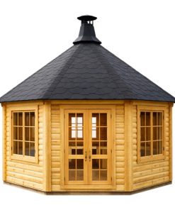 Pavillon barbecue en bois 14,9 - 16.5 m²