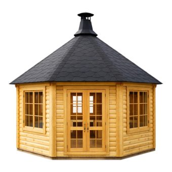 Pavillon barbecue en bois 14,9 - 16.5 m²