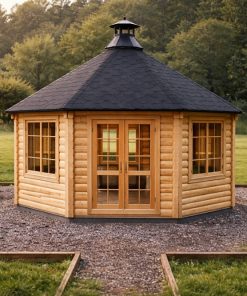 Pavillon barbecue en bois 14,9 m²