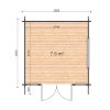Abri de jardin EMMA 3x3m, 28 mm
