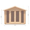 Abri de jardin EMMA 3x3m, 28 mm