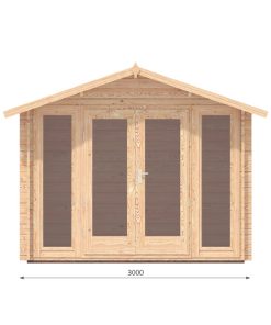 Abri de jardin EMMA 3x3m, 28 mm