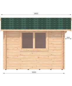 Abri de jardin EMMA 3x3m, 28 mm