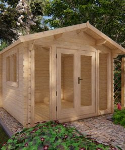 Abri de jardin EMMA 3x3m, 28 mm - couper les coins ronds