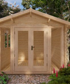 Abri de jardin EMMA 3x3m, 28 mm - couper les coins ronds