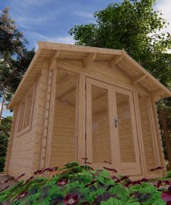 Abri de jardin EMMA 3x3m, 28 mm - couper les coins ronds