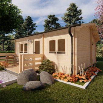 Maison de jardin HAKAN 6 m x 5.2 m, 44 mm