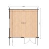Maison de jardin LINUS 4m x 4m, 44 mm
