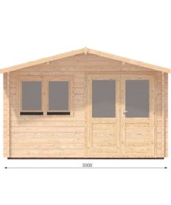 Maison de jardin LINUS 4m x 4m, 44 mm