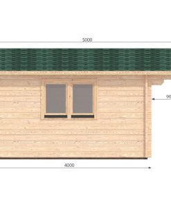 Maison de jardin LINUS 4m x 4m, 44 mm