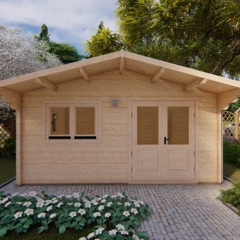 Maison de jardin Linus 5m x 4m, 44 mm