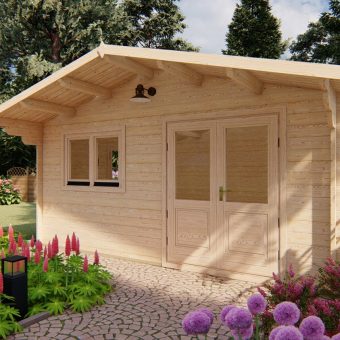 Maison de jardin Linus 5m x 5m, 44 mm