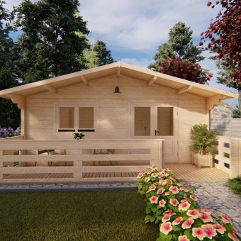 Maison de jardin LINUS 6m x 6m + WC, 44mm