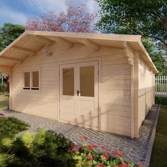 Maison de jardin LINUS 6m x 6m, 44 mm
