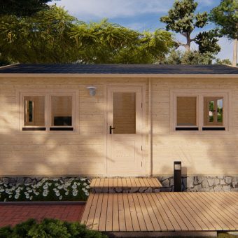 Maison de jardin Murray 4m x 6m, 44 mm