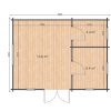 Maison de jardin Otawa 6m x 4.5m, 44 mm
