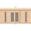 Maison de jardin Otawa 6m x 4.5m, 44 mm