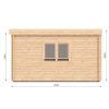 Maison de jardin Otawa 6m x 4.5m, 44 mm