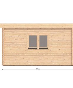 Maison de jardin Otawa 6m x 4.5m, 44 mm