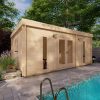 Maison de jardin Otawa 6m x 4.5m, 44 mm