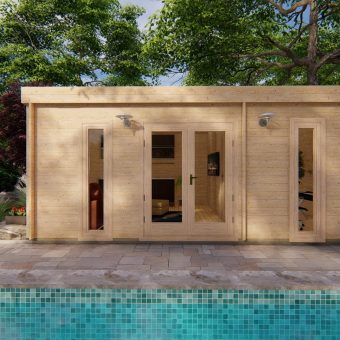 Maison de jardin Otawa 6m x 4.5m, 44 mm