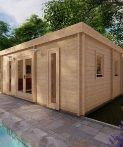 Maison de jardin Otawa 6m x 4.5m, 44 mm
