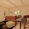 Maison de jardin Otawa 6m x 4.5m, 44 mm