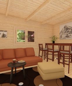 Maison de jardin Otawa 6m x 4.5m, 44 mm