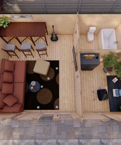 Maison de jardin Otawa 6m x 4.5m, 44 mm