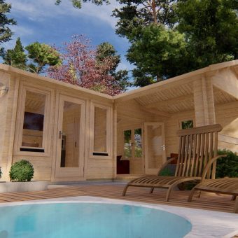 Maison de jardin Suzy 3.2m x 6m, 44 mm