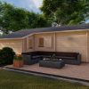 Le chalet Luke 6.5m x 7.7m, 68 mm