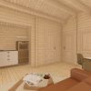 Le chalet Luke 6.5m x 7.7m, 68 mm