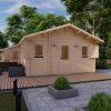 Le chalet Luke 6.5m x 7.7m, 68 mm