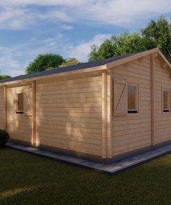 Le chalet Luke 6.5m x 7.7m, 68 mm