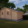 Le chalet Luke 6.5m x 7.7m, 68 mm