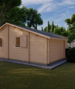 Le chalet Luke 6.5m x 7.7m, 68 mm