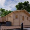 Le chalet Luke 6.5m x 7.7m, 68 mm