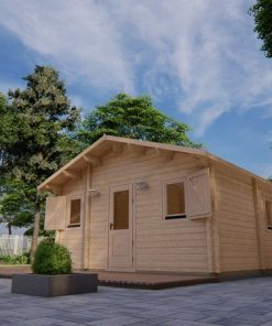 Le chalet Luke 6.5m x 7.7m, 68 mm