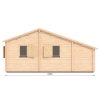Le chalet Luke 6.5m x 7.7m, 68 mm
