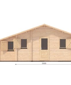 Le chalet Luke 6.5m x 7.7m, 68 mm